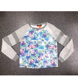 Wells Grace Women Floral Print Raglan Sleeve Long Sleeve NWT Shirt Top Size M